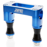 Collier de guidon anti-vibrations pour guidons larges de 1-1/8 pouce, en aluminium usiné CNC, support de potence de direction pour VTT, entraxe de boulon de 100 mm pour potences de VTT adaptables (bleu)