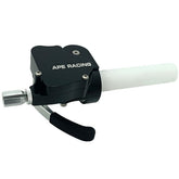 Poignée d'accélérateur universelle double à double commande (pouce et poignée tournante) APE RACING pour quads et motos tout-terrain – Aluminium usiné (noir)