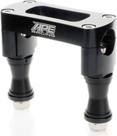 Collier de guidon anti-vibrations pour guidons larges de 1-1/8 pouce, en aluminium usiné CNC, support de potence de direction pour VTT, entraxe de boulon de 100 mm pour potences de VTT adaptables (noir)