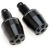 Embouts de guidon universels en aluminium usiné APE RACING, avec poids, pour toute moto, motocross ou scooter à guidon creux.
