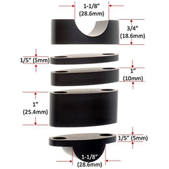 Rehausseurs de guidon APE RACING en aluminium usiné, hauteur réglable pour guidons de 1 1/8" (28,6 mm), moto, quad, moto tout-terrain (1-1/8", noir)