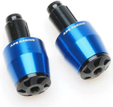 Embouts de guidon de moto - APE RACING Embouts de guidon universels en aluminium usiné, poids pour guidons de 7/8" ou 1 1/8" Fat Bars, compatibles avec toutes les motos, motos tout-terrain et scooters à guidon creux (bleu)