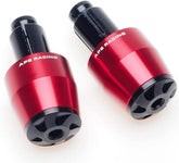 Embouts de guidon de moto - APE RACING Embouts de guidon universels en aluminium usiné, poids pour guidons de 7/8" ou 1 1/8" Fat Bars, compatibles avec toutes les motos, motos tout-terrain et scooters à guidon creux (rouge)