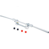Guidon APE RACING Flex surdimensionné 1-1/8" argenté pour moto enduro, motocross, quad, VTT