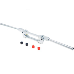 Manillar flexible APE RACING de gran tamaño de 1-1/8" plateado para enduro, motocross, MX, ATV y quad.