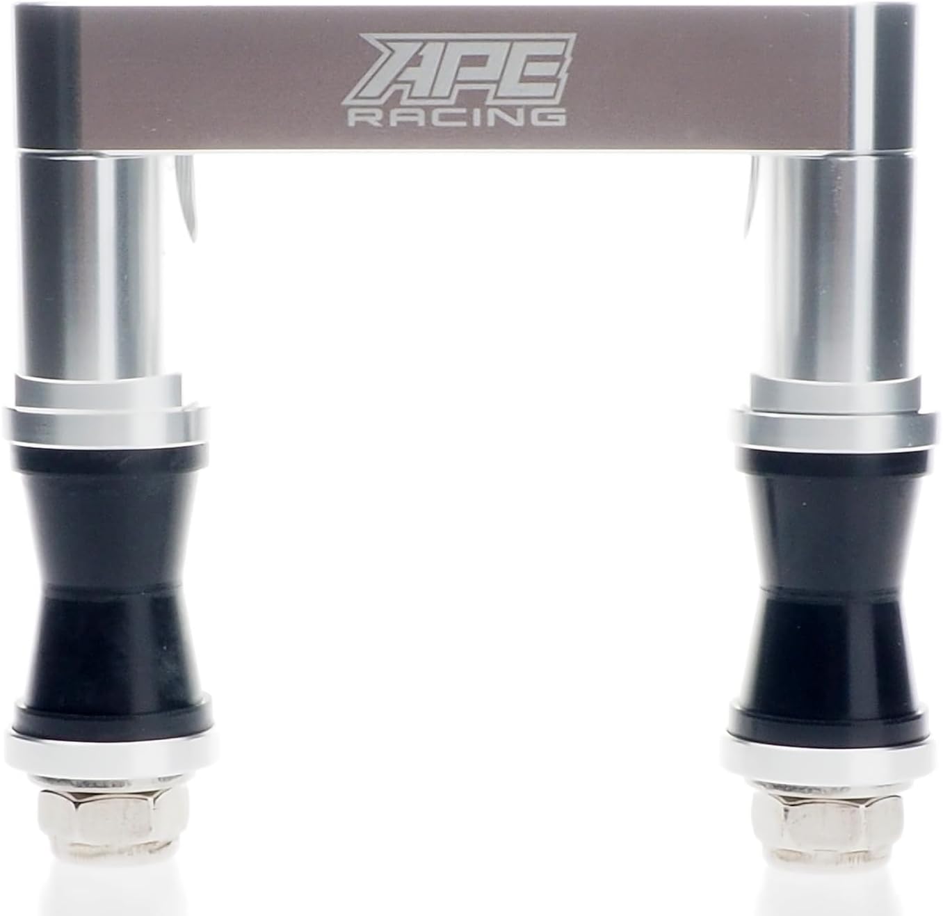 Collier de guidon anti-vibrations pour guidons larges de 1-1/8 pouce, en aluminium usiné CNC, support de potence de direction pour VTT, entraxe de boulon de 100 mm pour potences de VTT adaptables (argenté) 