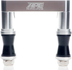 Collier de guidon anti-vibrations pour guidons larges de 1-1/8 pouce, en aluminium usiné CNC, support de potence de direction pour VTT, entraxe de boulon de 100 mm pour potences de VTT adaptables (argenté) 