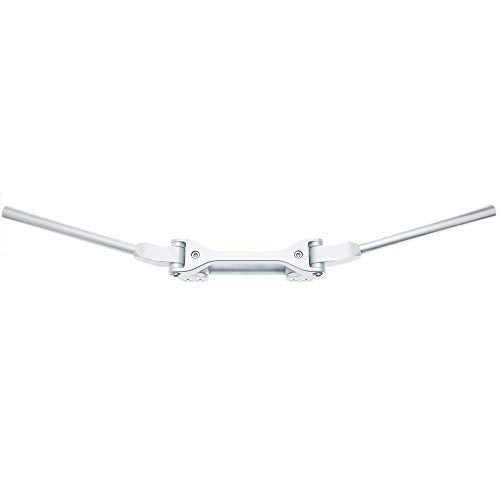 Manillar flexible APE RACING de gran tamaño de 1-1/8" plateado para enduro, motocross, MX, ATV y quad.