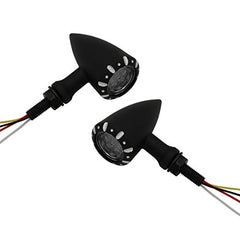 Luces traseras LED de metal para motocicleta APE RACING, intermitentes con freno de marcha, color negro M10