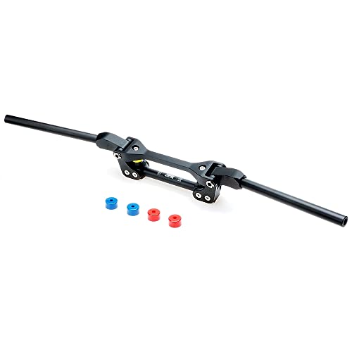 Guidon flexible APE RACING 7/8" 22 mm pour moto tout-terrain, motocross, quad, VTT (noir)