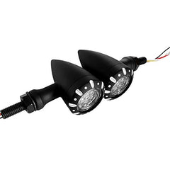 Luces traseras LED de metal para motocicleta APE RACING, intermitentes con freno de marcha, color negro M10