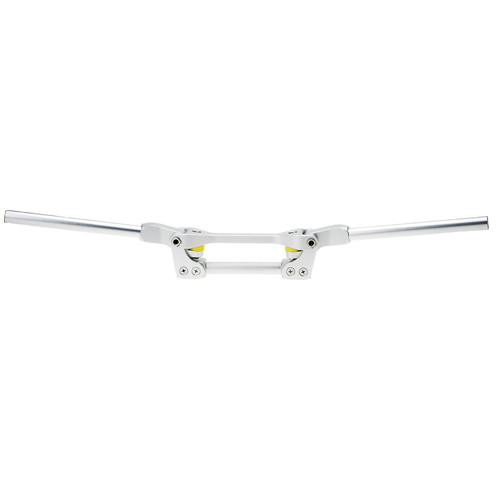 Manillar flexible APE RACING de 7/8" y 22 mm para motocicletas de aventura, motocross, todoterrenos, quads (plateado) 