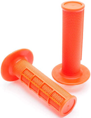 Poignées de guidon antidérapantes à verrouillage par rotation APE RACING pour moto tout-terrain et motocross (Orange) 